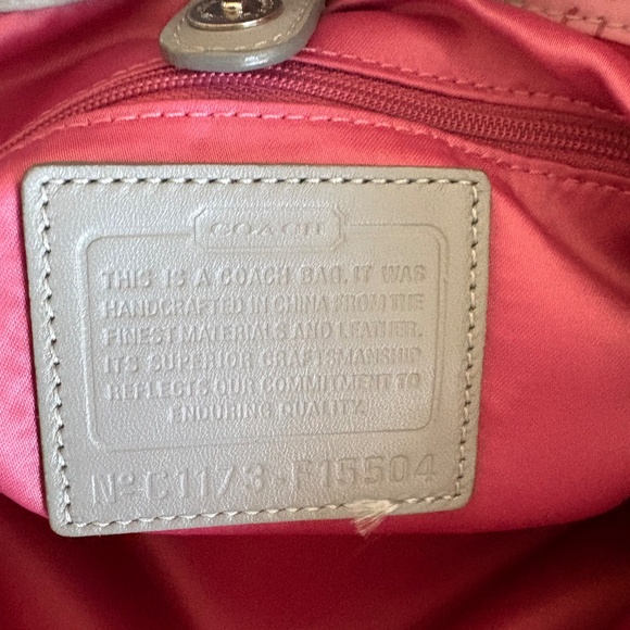 Coach Ashley Snap Head Carryall Handbag - Pink and Grey - Picture 6 of 13